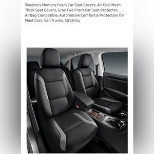 NIB.. Skechers Black and Gray Car Seat Covers